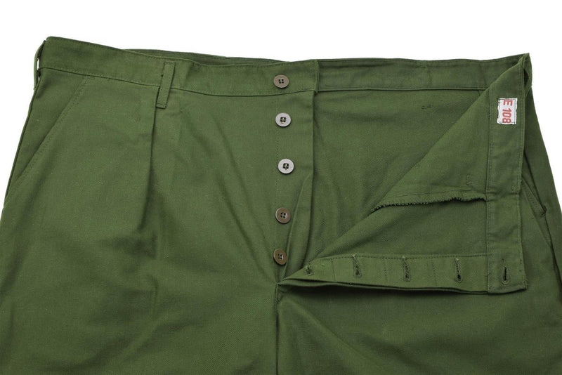 Originele Zweedse militaire werkbroek groen vintage werkkleding broek nieuw