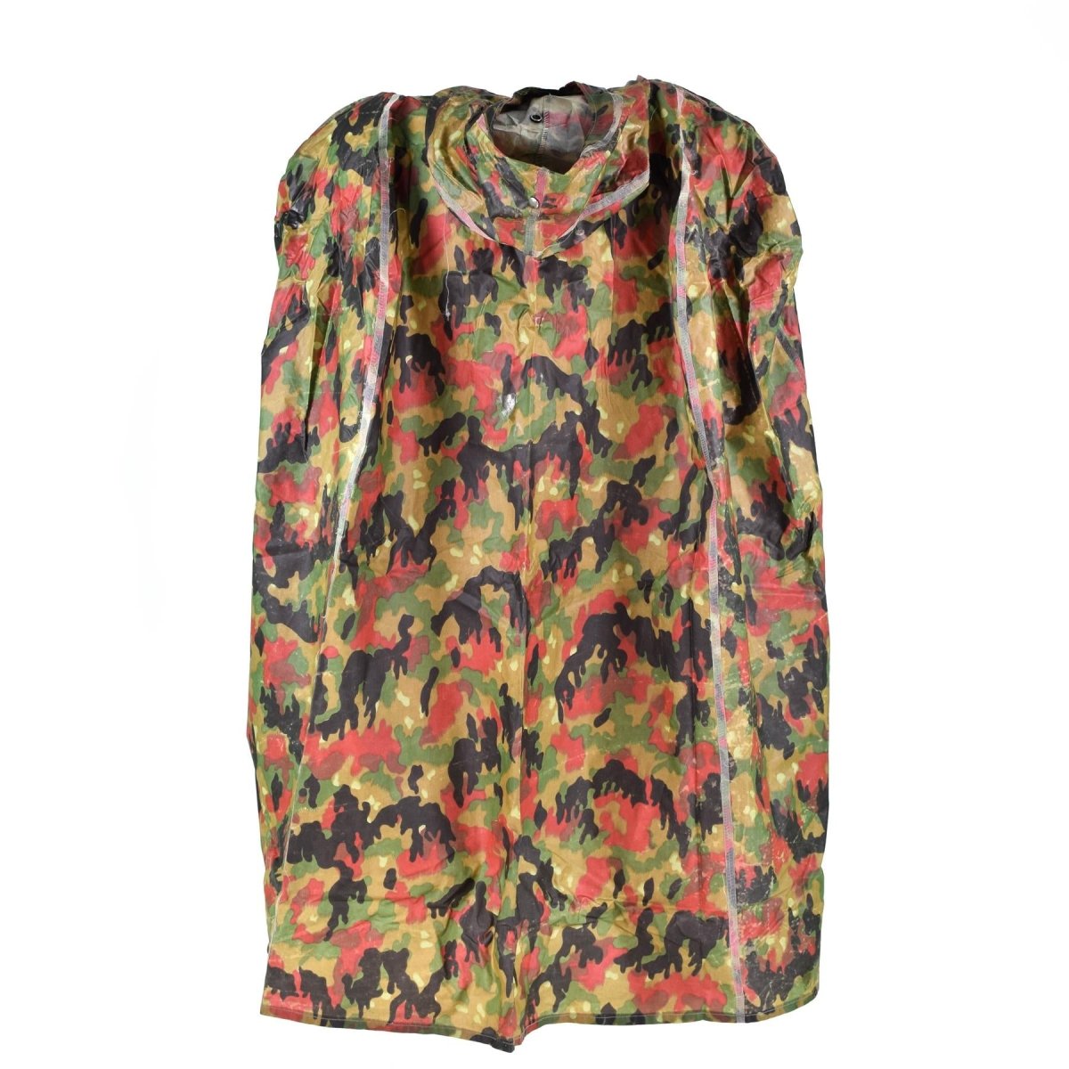 Originele Zwitserse legertroepen camo tactisch plastic poncho alpenflagepatroon