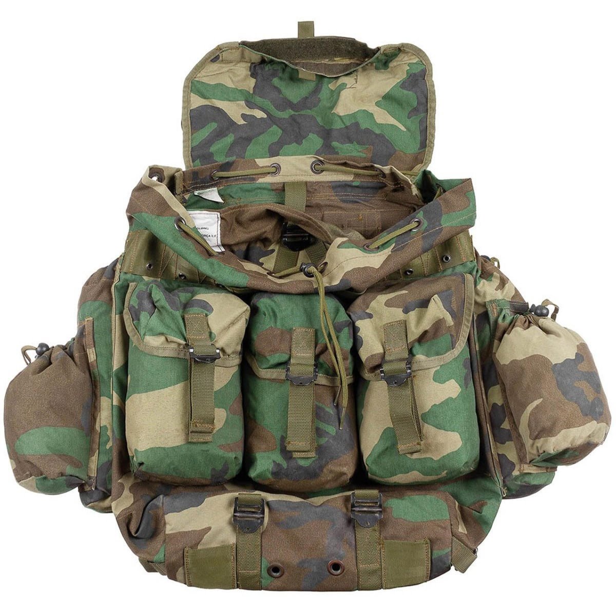 Originele Turkse leger 40L rugzak voorzakken Cordura stof Woodland Camo