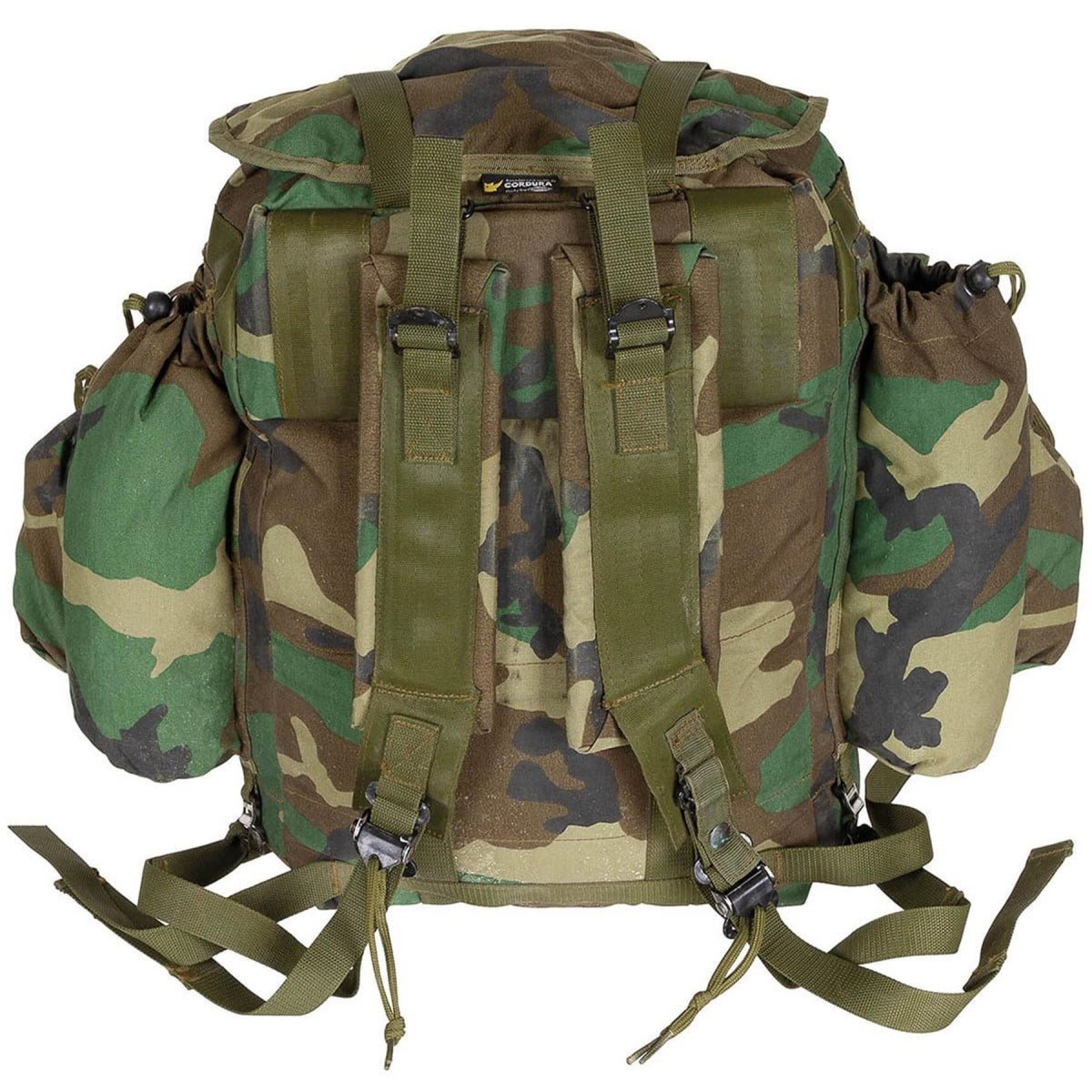 Originele Turkse leger 40L rugzak voorzakken Cordura stof Woodland Camo