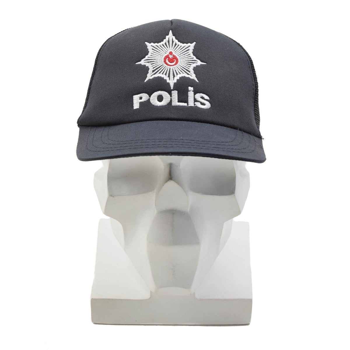 Originele Turkse militaire POLIS veldkap mesh-inzet verstelbare sluiting zwart