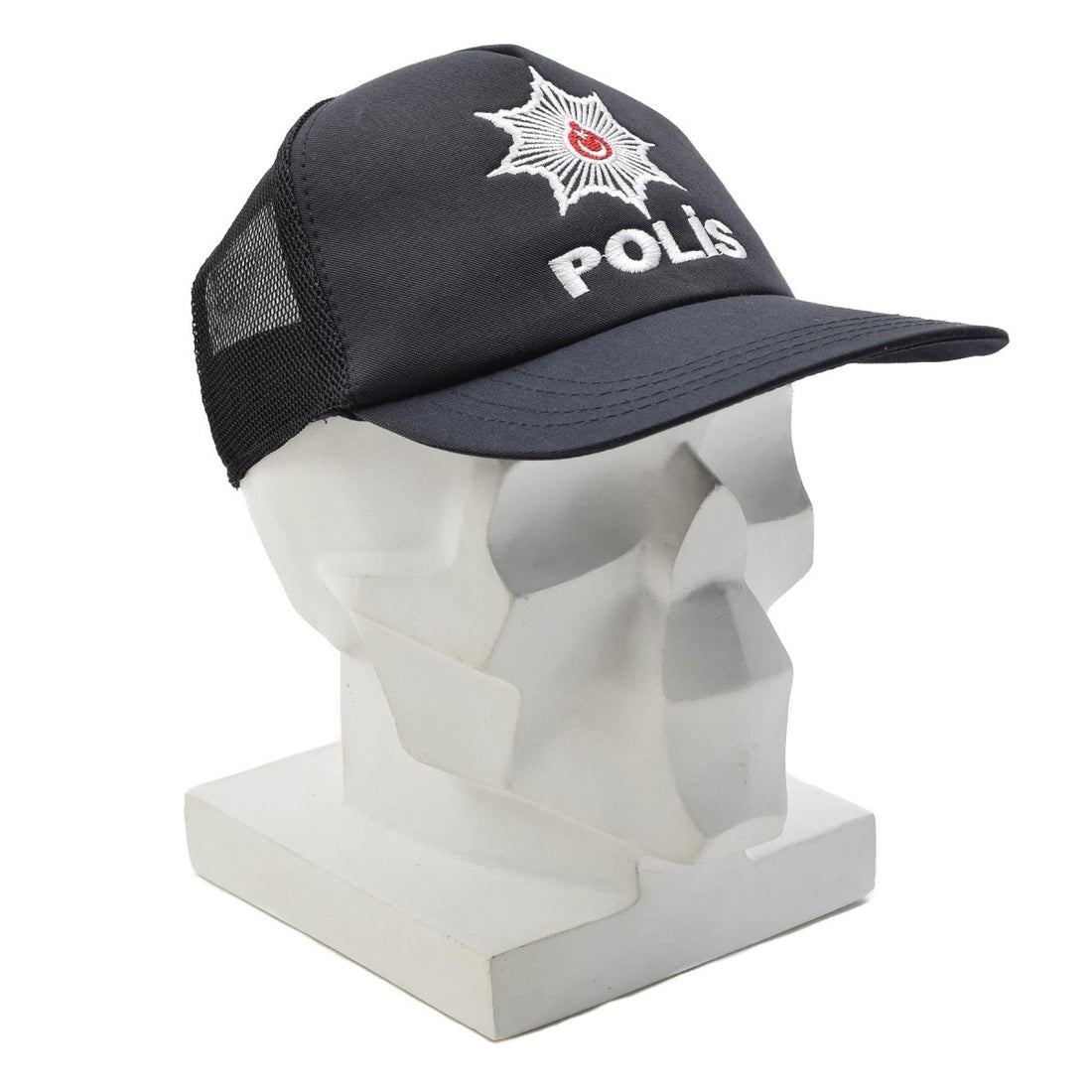 Originele Turkse militaire POLIS veldkap mesh-inzet verstelbare sluiting zwart