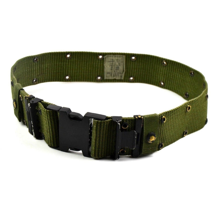 Originele brede canvas tactische riem van het Amerikaanse leger met duurzame plastic gesp en metalen oogjes voor militair gebruik en gebruik buitenshuis