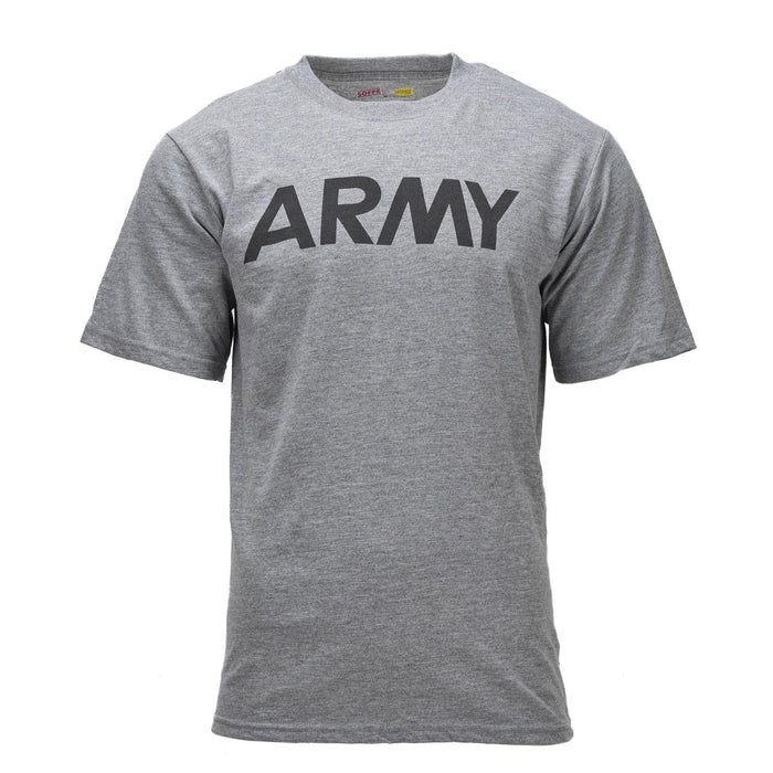 Origineel Amerikaans militair klassiek GI T-shirt met korte mouwen Soffe legerlogo grijs - GoMilitar