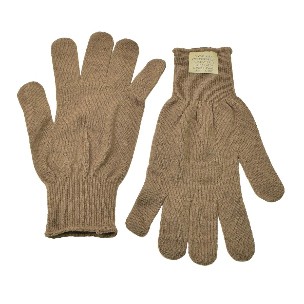 Originele Amerikaanse militaire handschoenen gebreide wanten voegt liners warmers bruin nieuw in