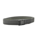 Foliage green tactical belt with ITW Nexus quick release buckle and Velcro fastener for secure, durable wear.