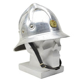 Origineel Joegoslavië Militair Gray Aluminium Brandweerhelm Red Start Badge Army