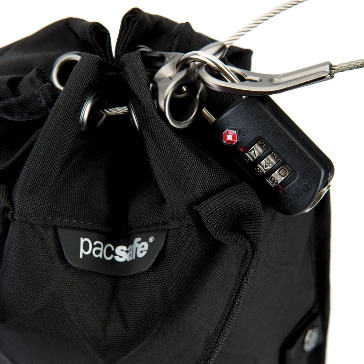 Pacsafe Travelsafe GII draagbare kluistas 5L anti-diefstal snijbestendig zwart
