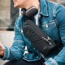 Pacsafe Vibe 150 Shoulder Bag Water Repellent Anti Theft Sling Pack Black - GoMilitar