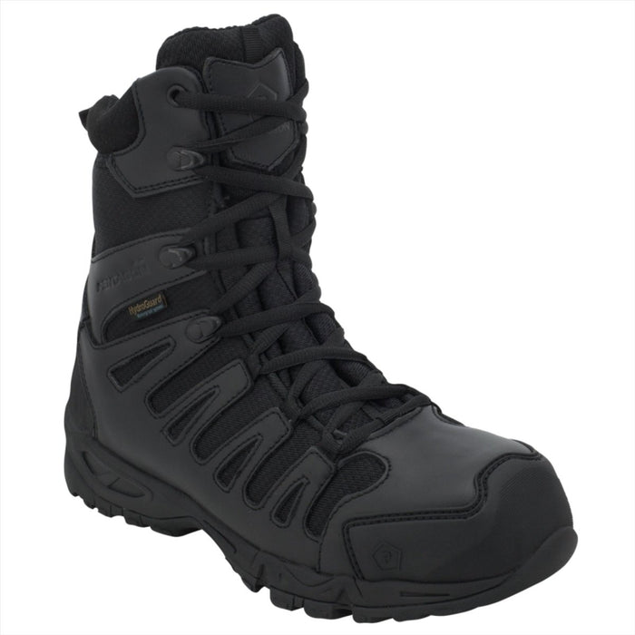 Zwarte Pentagon Achilles XTR 8" tactische laars met waterdicht leer met hoge dichtheid en slijtvast nylon bovenwerk