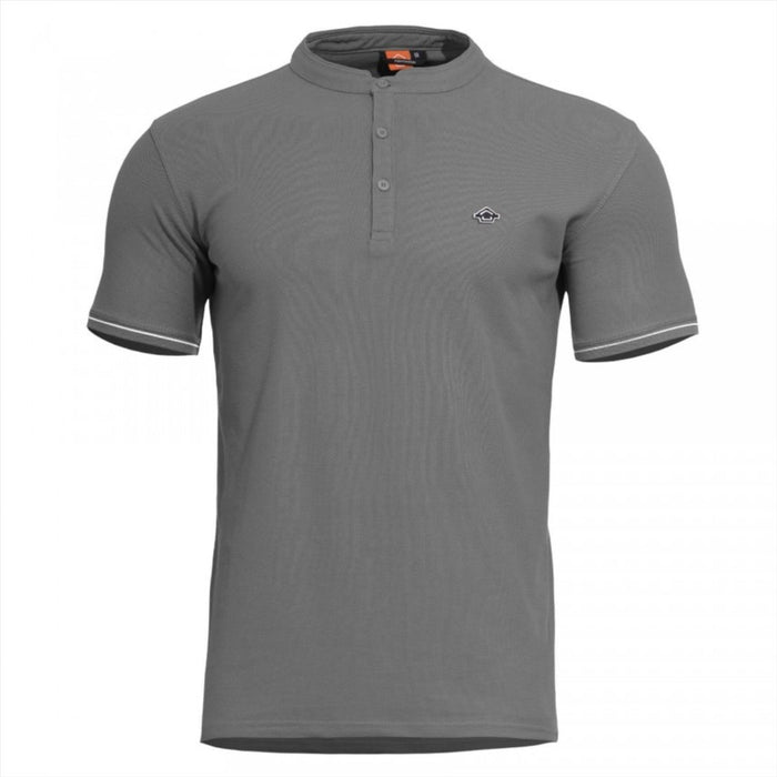 PENTAGON Levantes Henley Strepen Klassiek T-shirt Korte mouwen Sneldrogend - GoMilitar