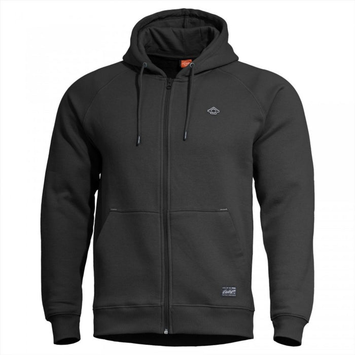 PENTAGON Phaeton Sweater met volledige ritssluiting Comfort Fit Flatlocknaden Stormkap Zwart - GoMilitar