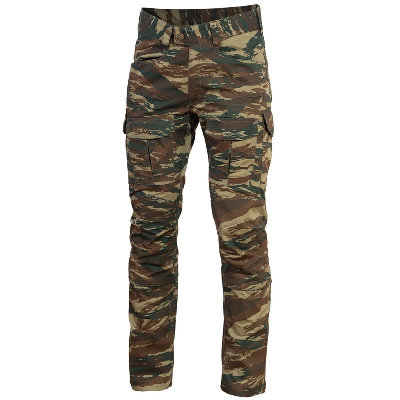 Pentagon Ranger 2.0 military style lizard camo pants with reinforced ripstop fabric and multiple cargo pockets