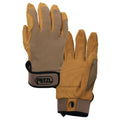 Petzl Cordex klimhandschoenen dubbel leerlaag abseiltouw handling beige
