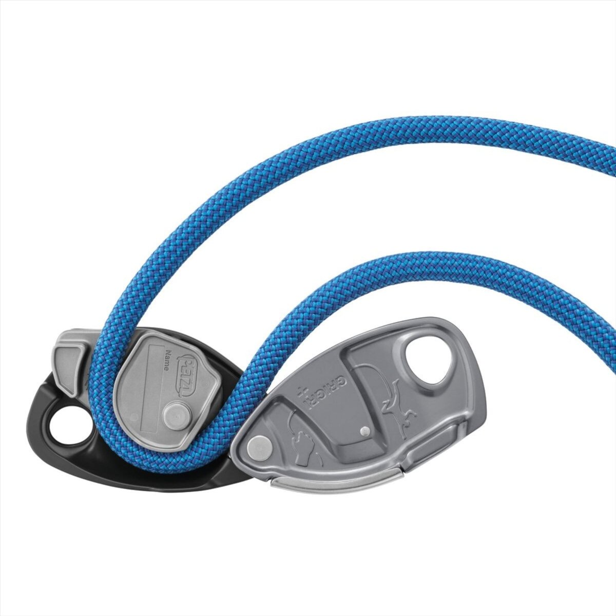 Petzl GRIGRI Zekeringsapparaat Ondersteund remmen Anti-paniek 8,5–11 mm Grijs