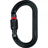 PETZL OK SCREW-LOCK Symmetrische aluminium karabijnhaak tuigage Zwart 24kN