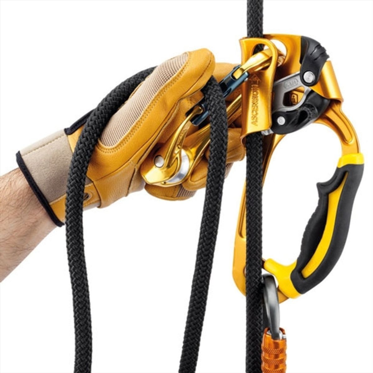 PETZL ROLLCLIP A Pullet-karabijnhaak Niet-vergrendelend Keylock-systeem Klimmen Geel