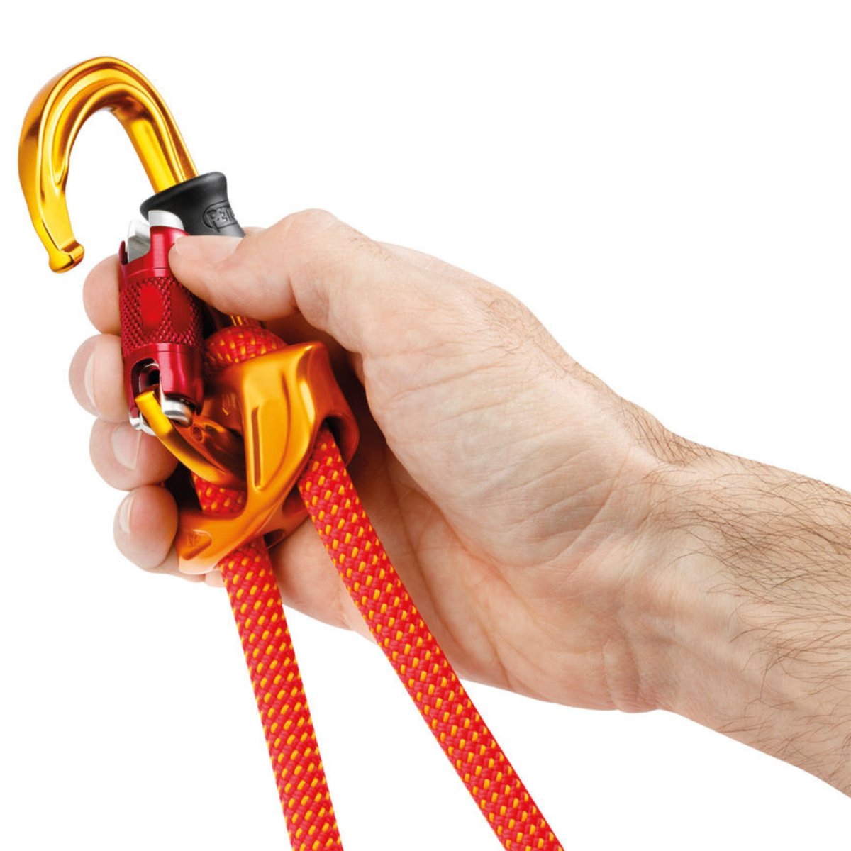 PETZL SmD RL vergrendelbare karabijnhaak aluminium lichtgewicht veiligheidsconnector geel