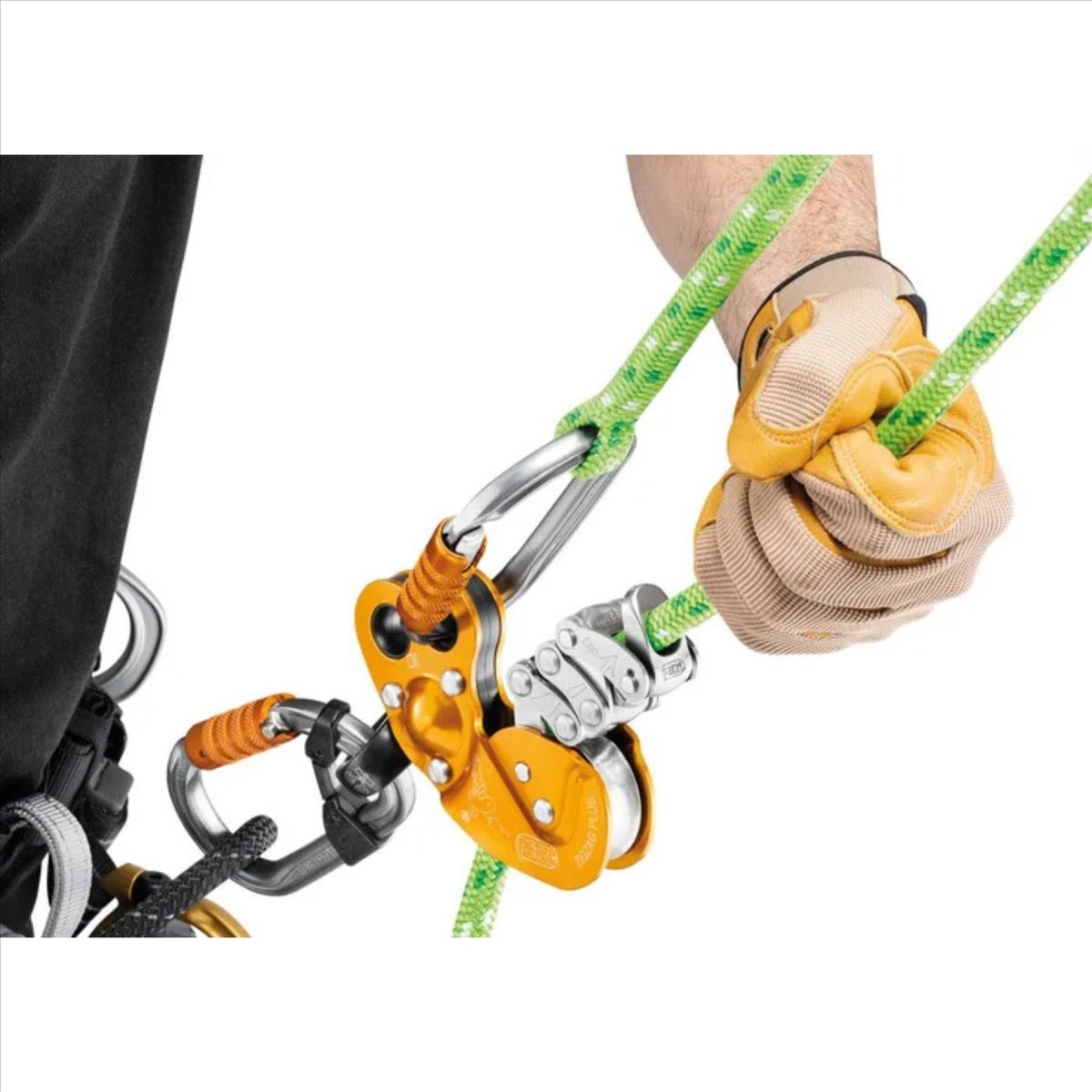 Petzl ZigZag Plus Afdaler Mechanisch Prusik Boomklimmen CE 0082 Oranje