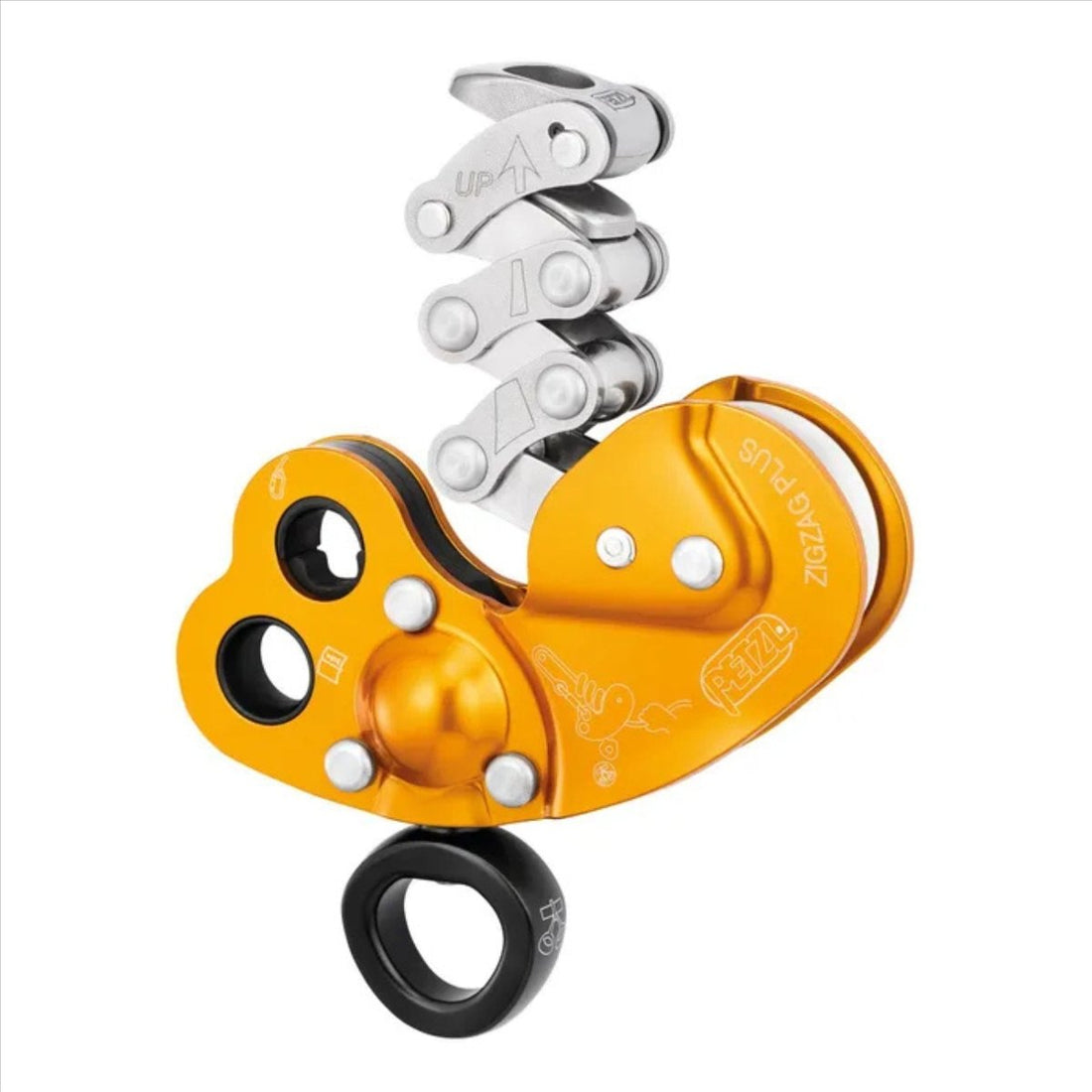 Petzl ZigZag Plus Afdaler Mechanisch Prusik Boomklimmen CE 0082 Oranje
