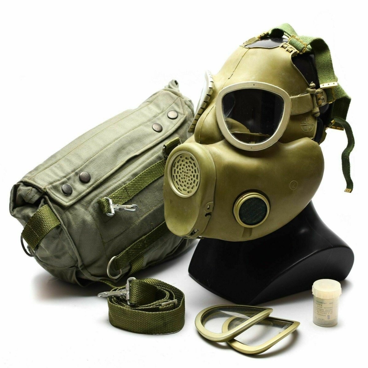 Pools militair gasmasker MP-4 Echte ademhalingschemische grijze olijf OD NIEUW
