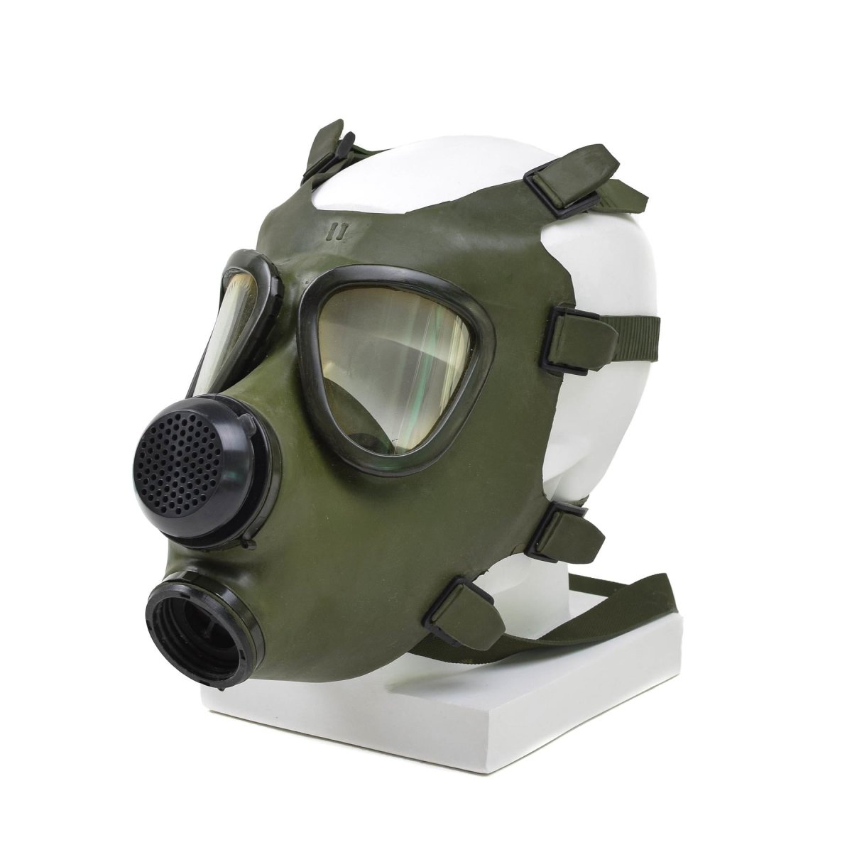 Roemeens M74 Gasmasker Volledig gezicht NBC Aspirator Vintage Olive Militair Surplus