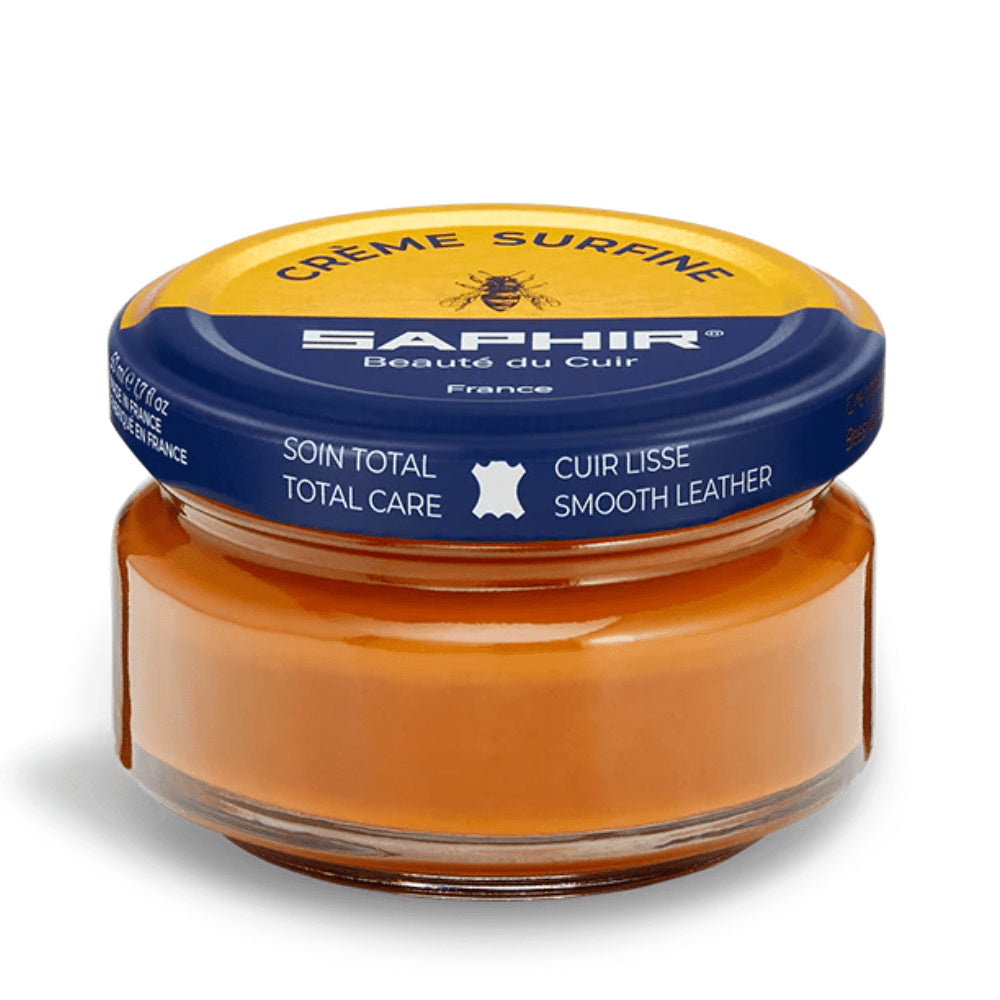 Saphir Creme Surfine Leer Schoenverzorging Crème Glad Leer 50ml Lichtbruin
