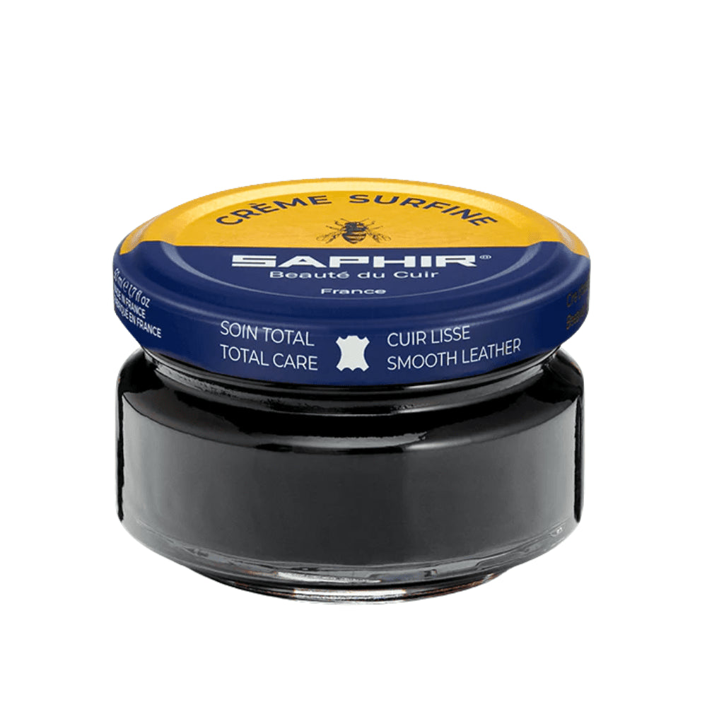 Saphir Creme Surfine lederen schoencrème 50ml bijenwasverzorging zwart