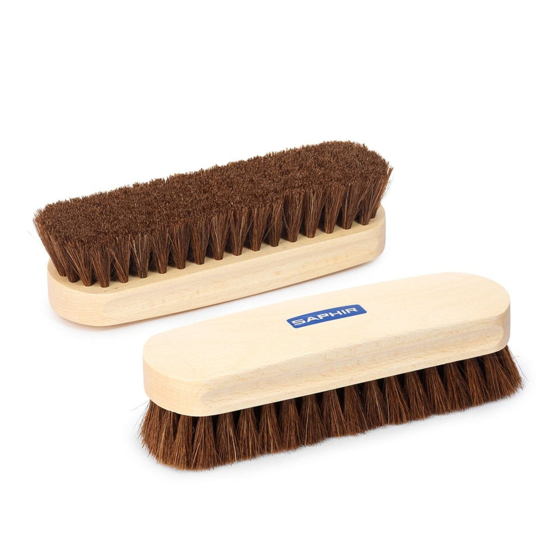 Saphir paardenhaar schoenborstel 18cm leer stof schoenen kleding naturel