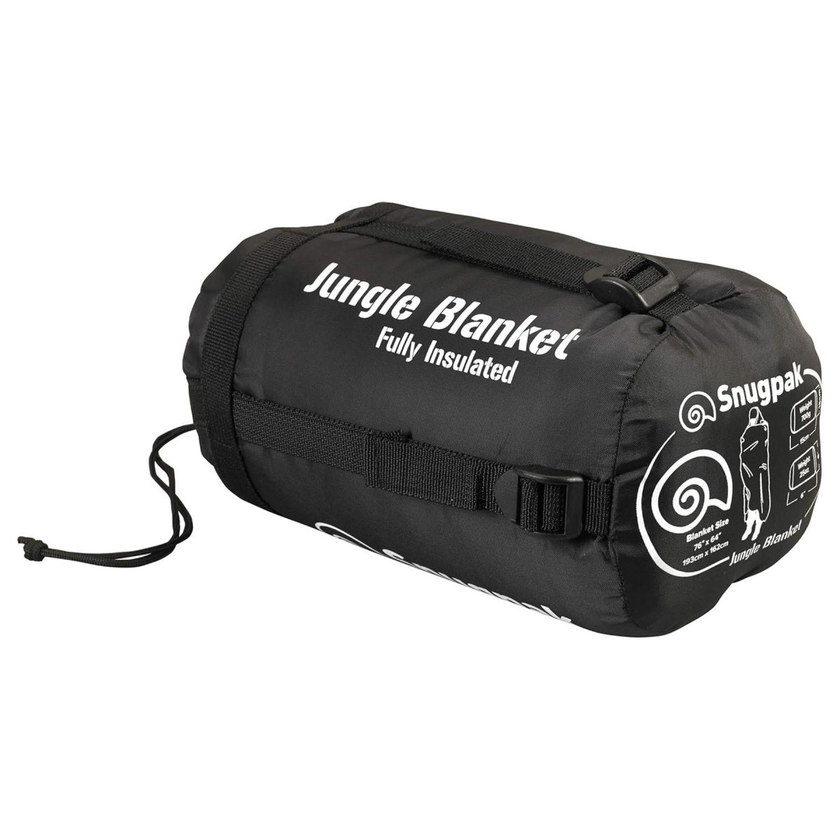 Snugpak geïsoleerde jungle deken lichtgewicht winddicht waterweergave zwart