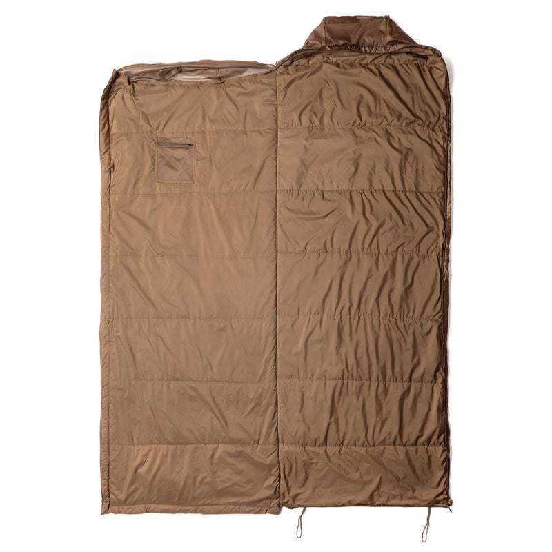 Snugpak slaapzak 220 cm geïntegreerde muggencompressiefas Coyote