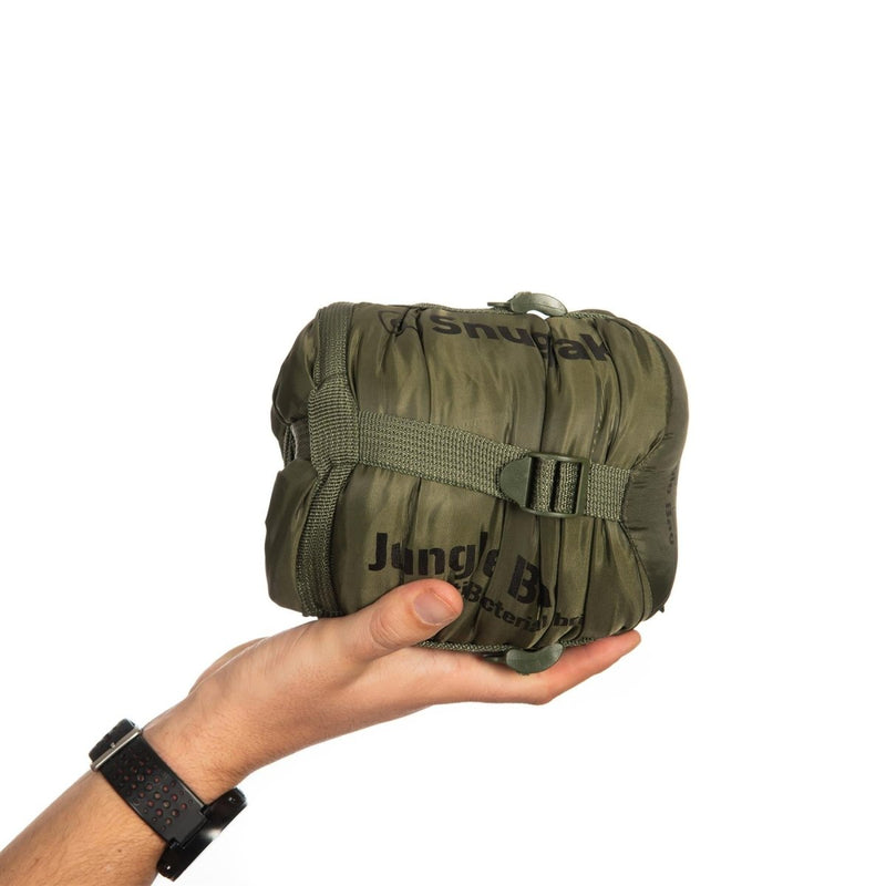 Snugpak slaapzak 220 cm geïntegreerde muggencompressiefas Olive