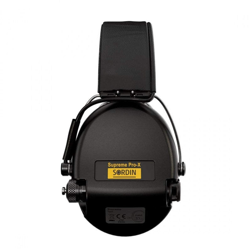 Sordin Supreme Pro-X elektronische gehoorbescherming Ambient Sound Black PVC