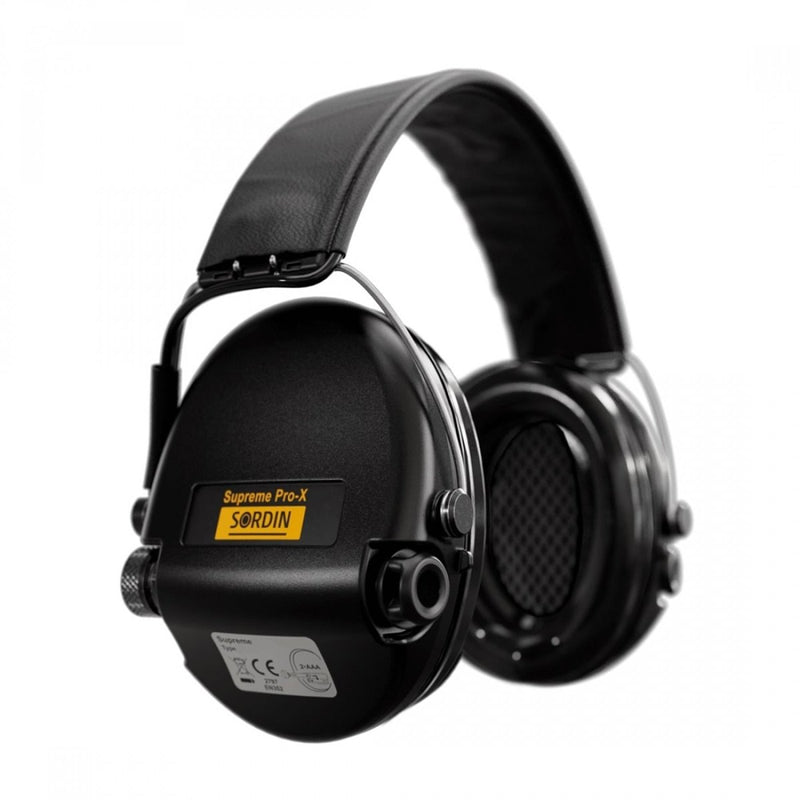 Sordin Supreme Pro-X elektronische gehoorbescherming Ambient Sound Black PVC