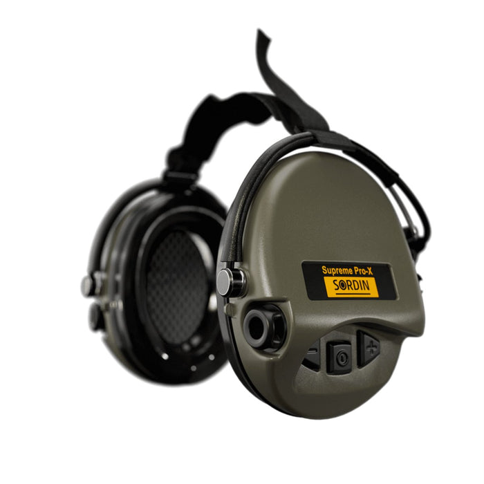 Sordin Supreme Pro - X Gehoorbescherming Nekband Waterdichte microfoons Olive - GoMilitar
