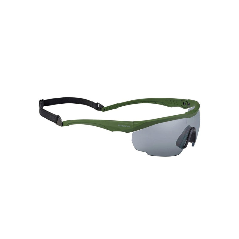 Olive safety goggles with adjustable strap, anti-fog, scratch-resistant lenses, and UV protection for outdoor use.