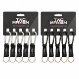 TAC MAVEN 6 mm aluminium karabijnhaken 5-pack outdoor sleutelclips kampeeruitrusting
