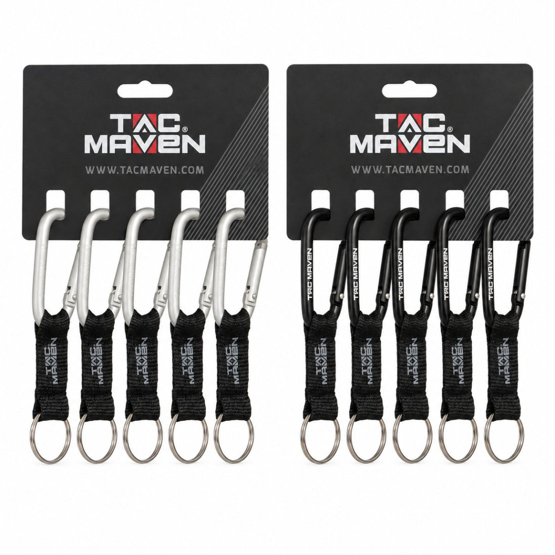 TAC MAVEN 7 mm aluminium karabijnhaken, 5 stuks outdoor campingsleutelclips