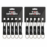 Pentagon Tactische 5 mm aluminium karabijnhaakclips 5-pack outdoor campingsleutelhanger
