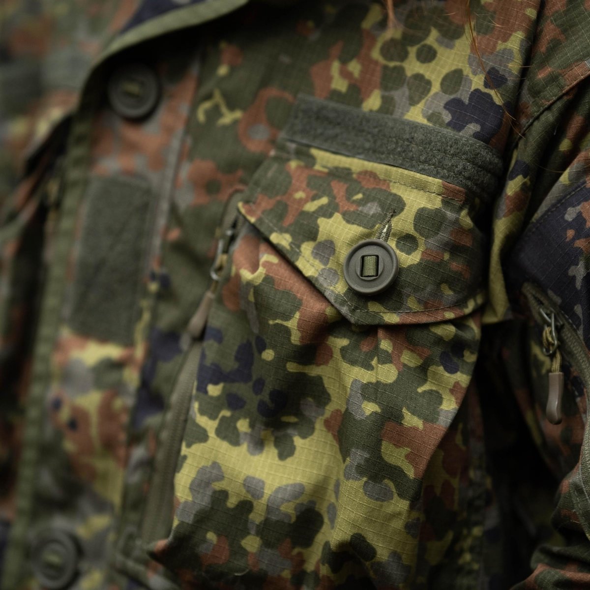 Tacgear Brand Duitse militaire stijl Smock Jacket Commando Flecktran YKK Zipper
