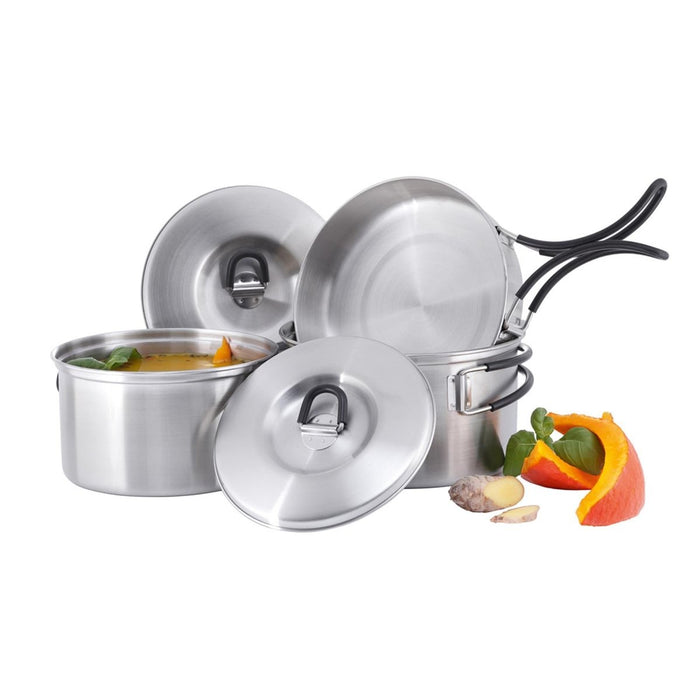Tatonka Camping Kookset roestvrijstalen duurzame outdoor vuur compacte pan - GoMilitar