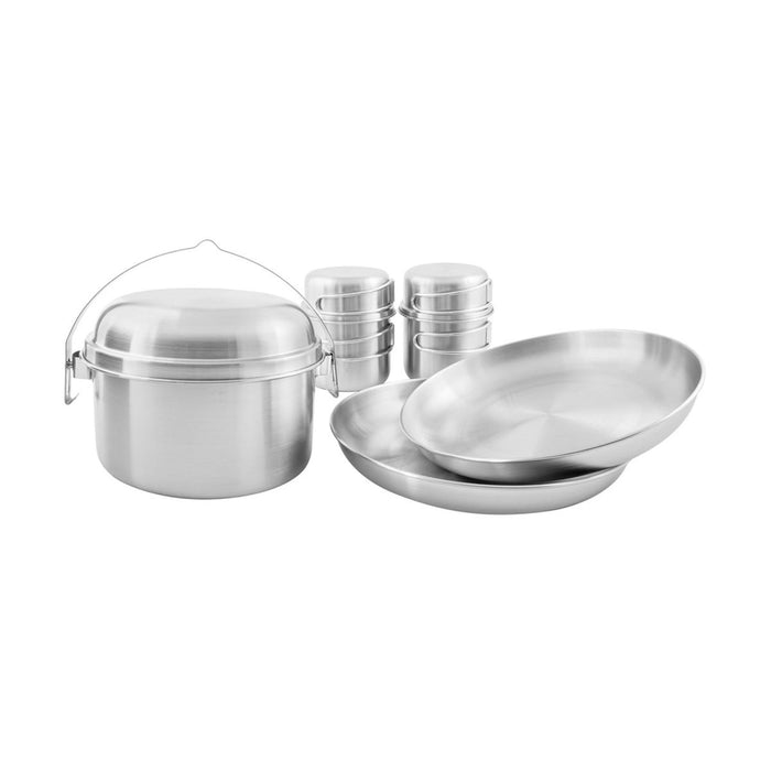Tatonka Picnic Set II 8-delig compact campingkookgerei wandelkookset pannenkom - GoMilitar