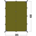 Tatonka Waterdichte opvang Tent Trap Zon Luifel Lichtgewicht Hangmatbedekking Olijf