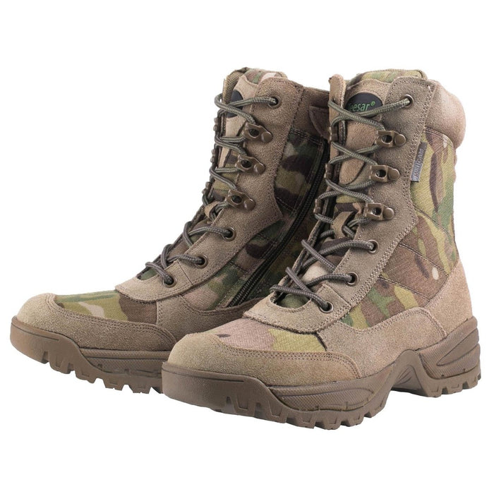 Teesar TACTICAL MULTICAM laarzen zijritssluiting jacht wandelen trekking schoenen - GoMilitar