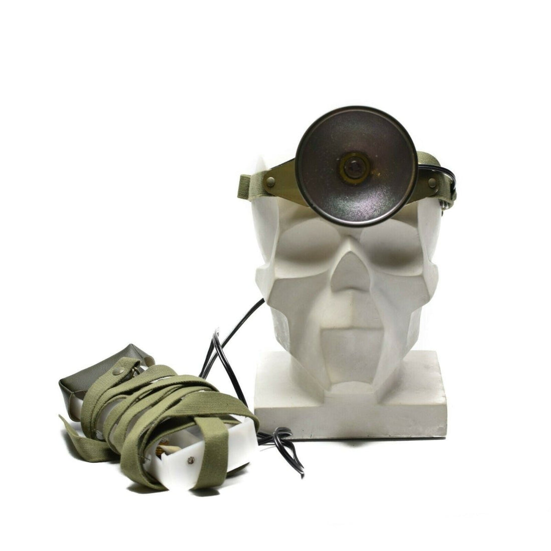 Vintage Zweedse militaire leger hoofdlamp kopstoorts zaklamp nieuw
