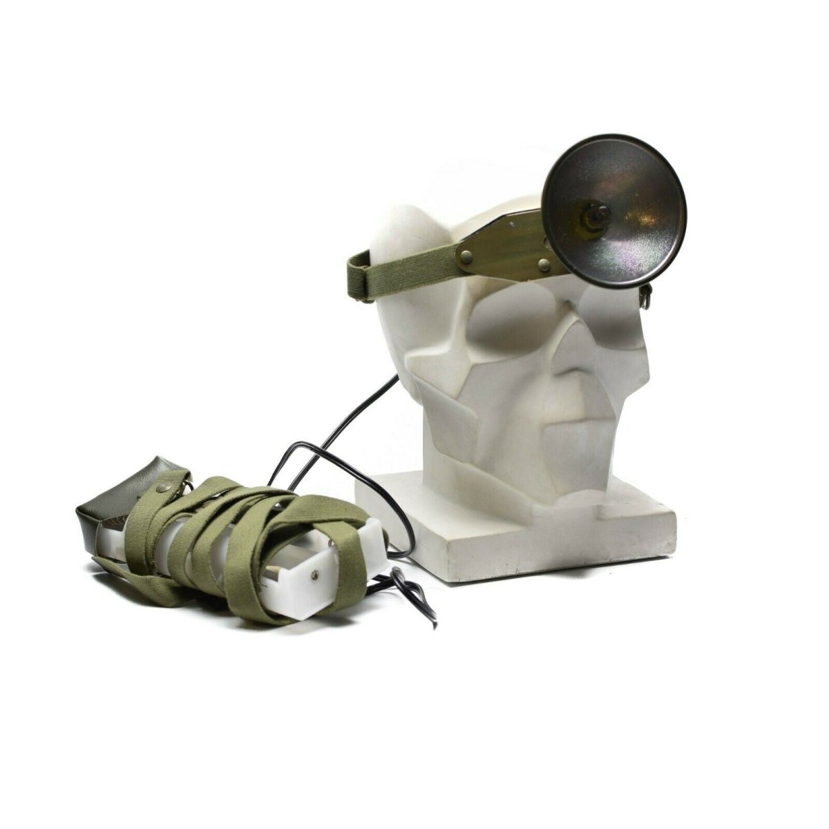 Vintage Zweedse militaire leger hoofdlamp kopstoorts zaklamp nieuw