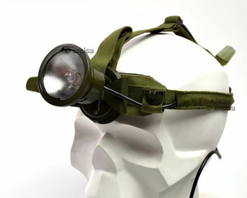 Vintage Zweedse Zweden Militaire Leger Hoofdlamp Hoofd Torch zaklamp