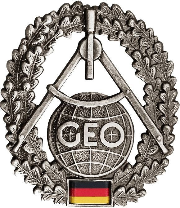Echt Duitse leger Beret Badge Cockade Topografische kracht Geografische service