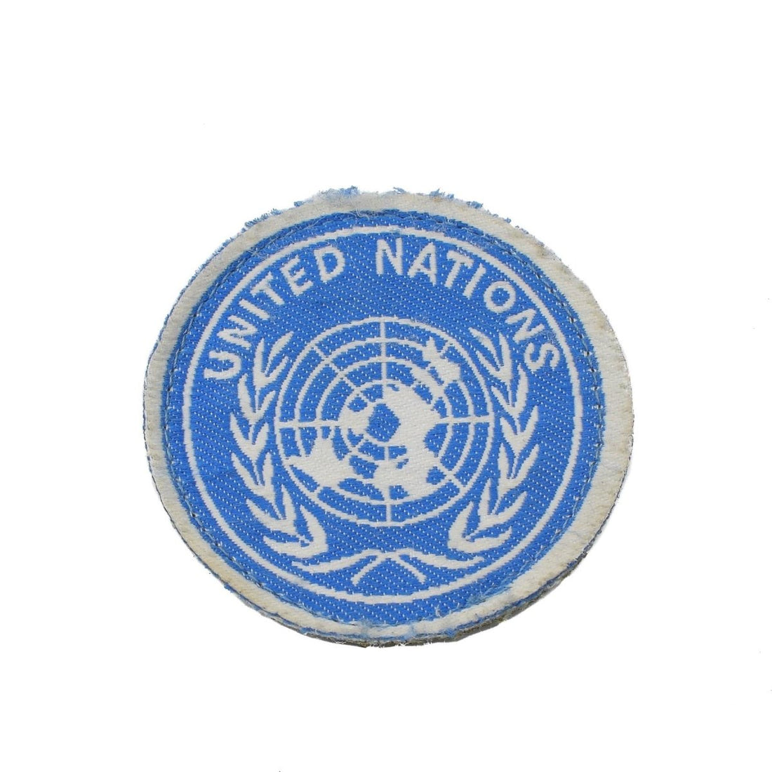 Echte Verenigde Naties Loop Patch Round Velcro Patch Outdoor Mark Blue White Nieuw