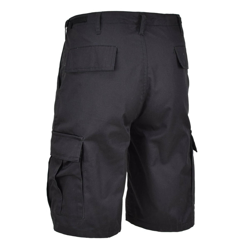 Mil-Tec Brand Military Style troops bermuda combat uniform army shorts black adjustable waist